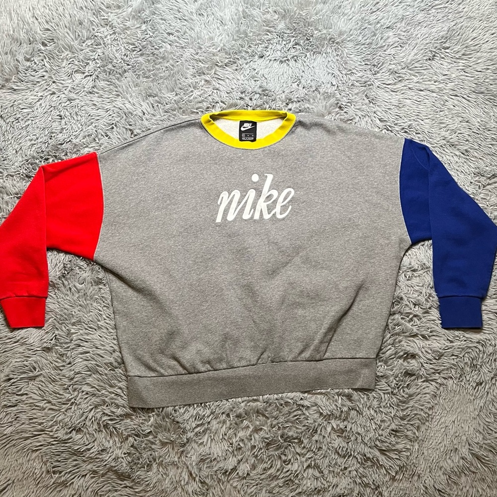 Nike Multicolored Long Sleeve Grey Sweater Men’s XL